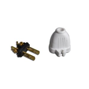 Fit All Vacuum Cleaner White Male Grip Plug #32-5600-95