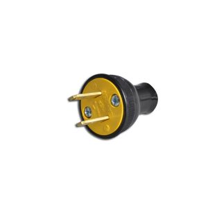 Male Plug-Round-(Spring Action)-Black