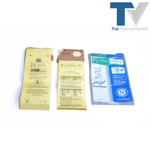 Royal Type N, RY6900 Upright Vacuum Cleaner Trimotor Paper Bags 7PK # 3JSO370001