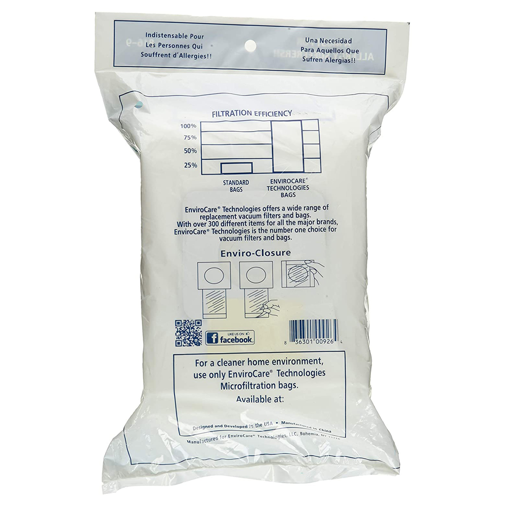 Replacement Micro Filtration Vacuum Cleaner Dust Bags to fit Panasonic  Types U, U-3, U-6-9 Bags – Top Vacuum Parts