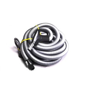 Plastiflex, Wessel Wrek, Chateau Central Vacuum 35 Foot Dual Switch Black and Gray Hose Assembly # SZ902138035BCUI