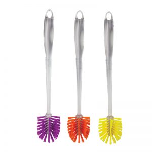 Casabella 15652, Plum/Orange/Lime Slim Sport Bottle 1 Brush Only