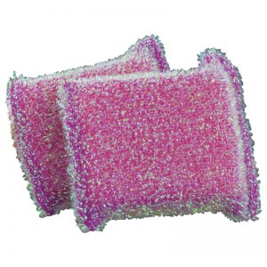 Casabella Assorted Colors Sparkle Scrubber Sponge 2pk # Part 11305
