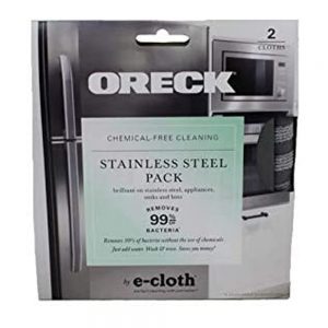 Oreck AK51006 Vaccum Cleaner Stainless Steel Pack Includes Two Cloths
