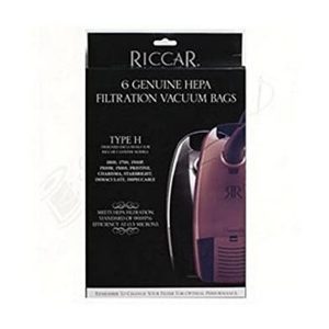 Riccar Type H, 1700 Canister Vacuum Cleaner HEPA Filtration Bags 6PK # RHH-6