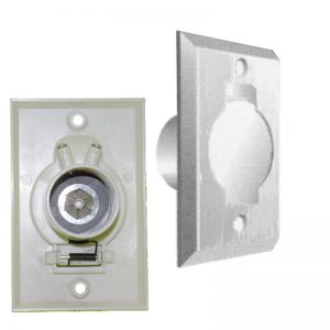 Built-In Vacuum Beige low voltage inlet valve with round door # 06-0603-92