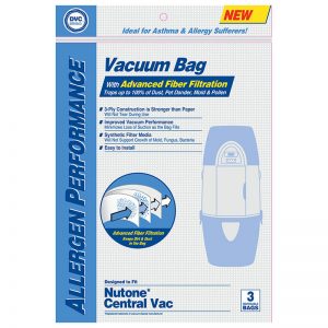 Nutone 395 Central Vac Vacuum Cleaner DVC HEPA Filtration Paper Bags 3 pk # 413180