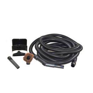 Fit All Central Vacuum Black 35ft Hose W/ Crevice Tool, Dust Brush, Upholstery Tool & Hose Hanger # compare to part 06-4911-95